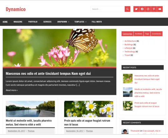Blog erstellen mit einem fertigen Theme